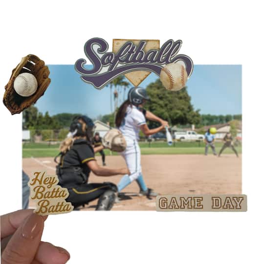 12 Pack: Softball Dimensional Stickers by Recollections™